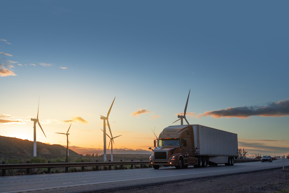 Green supply chain sustainable trucking esg istock thepalmer 1402325438